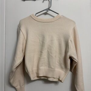 Zara Cream Crew Neck Sweater